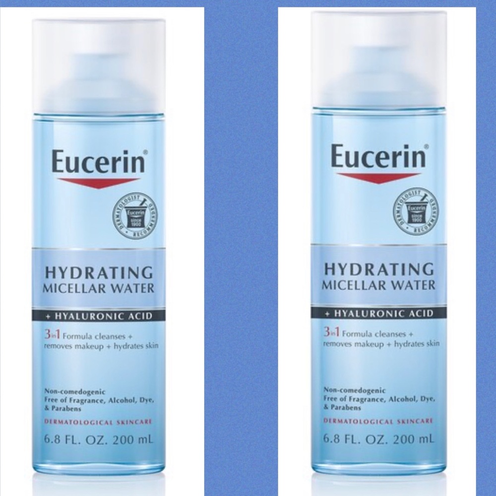 2~Eucerin Hydrating Micellar Water + Hyaluronic Acid 6.8 fl oz